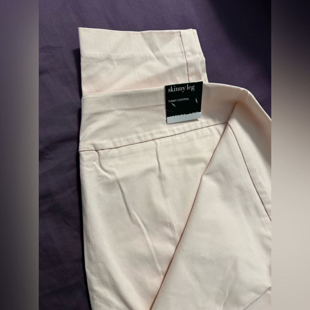 MWT Alfani Light Pink Skinny Leg Pants Size 16R
